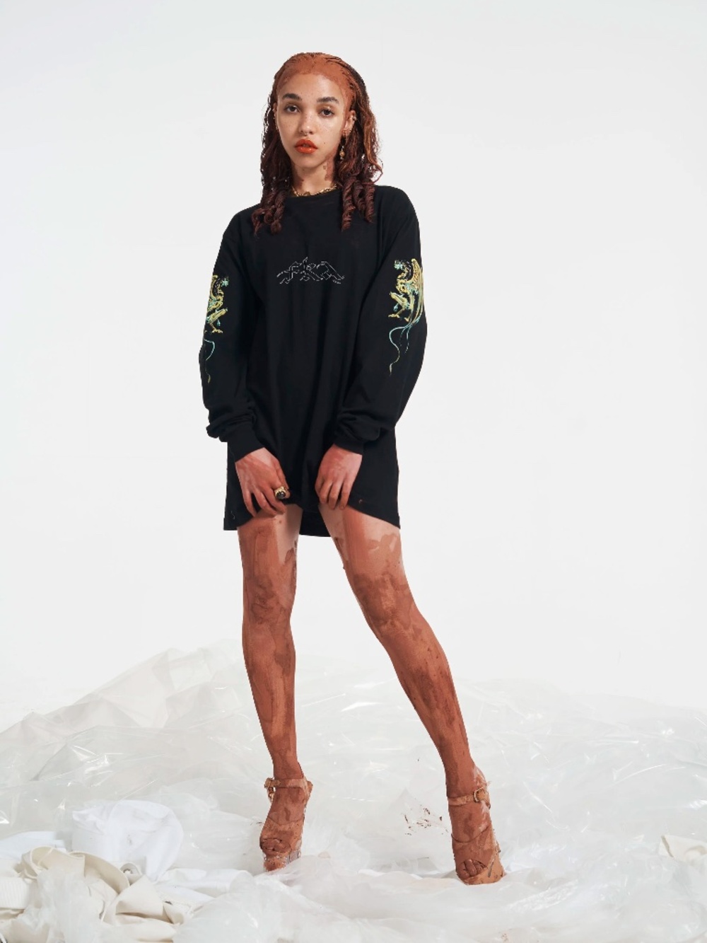 FKA Twigs "Cellophane" Long Sleeve T-shirt with Music Video Inspired Graphics